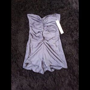 NWT $106 Indah BODY Rimba Solid Gathered Playsuit BLUE